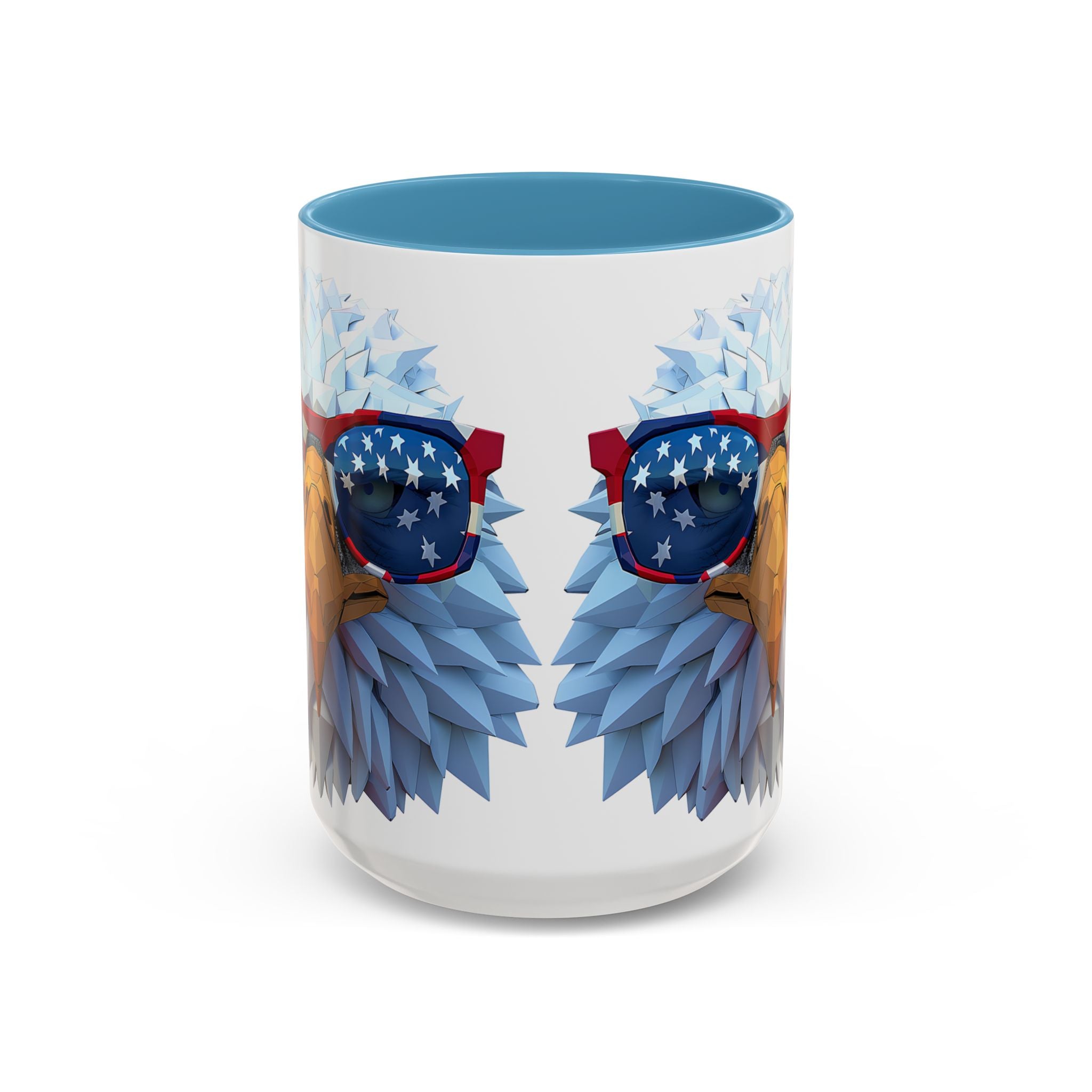 Patriotic Eagle Coffee Mug with American Flag Sunglasses