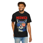 Meowica Cat T-Shirt — Patriotic American Flag Sunglasses Tee