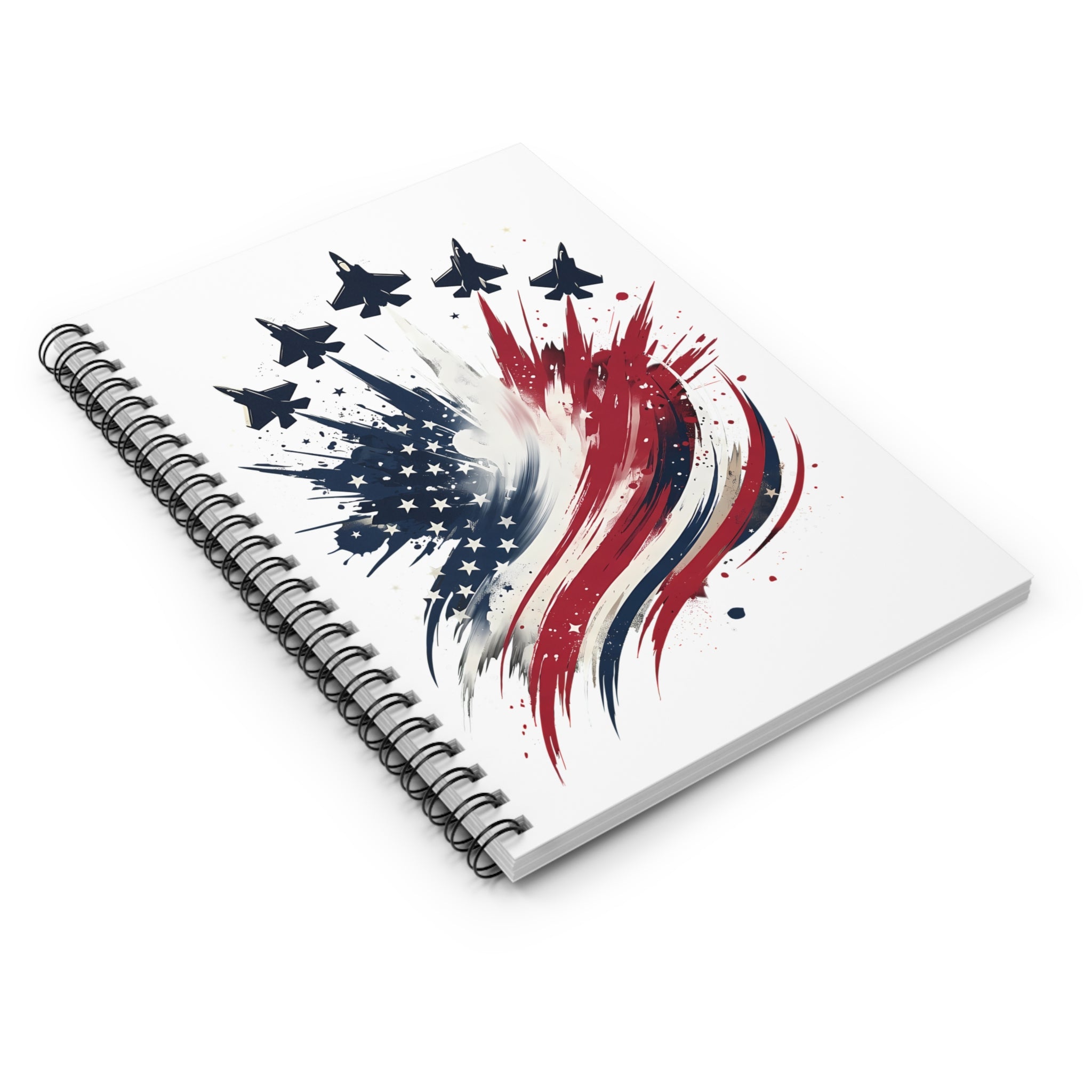 American Flag Brushstroke Spiral Notebook for Everyday Use