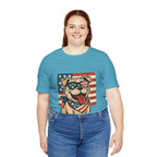 Dog's are Patriotic Too (American Flag, Funny 4th of July Shirt)