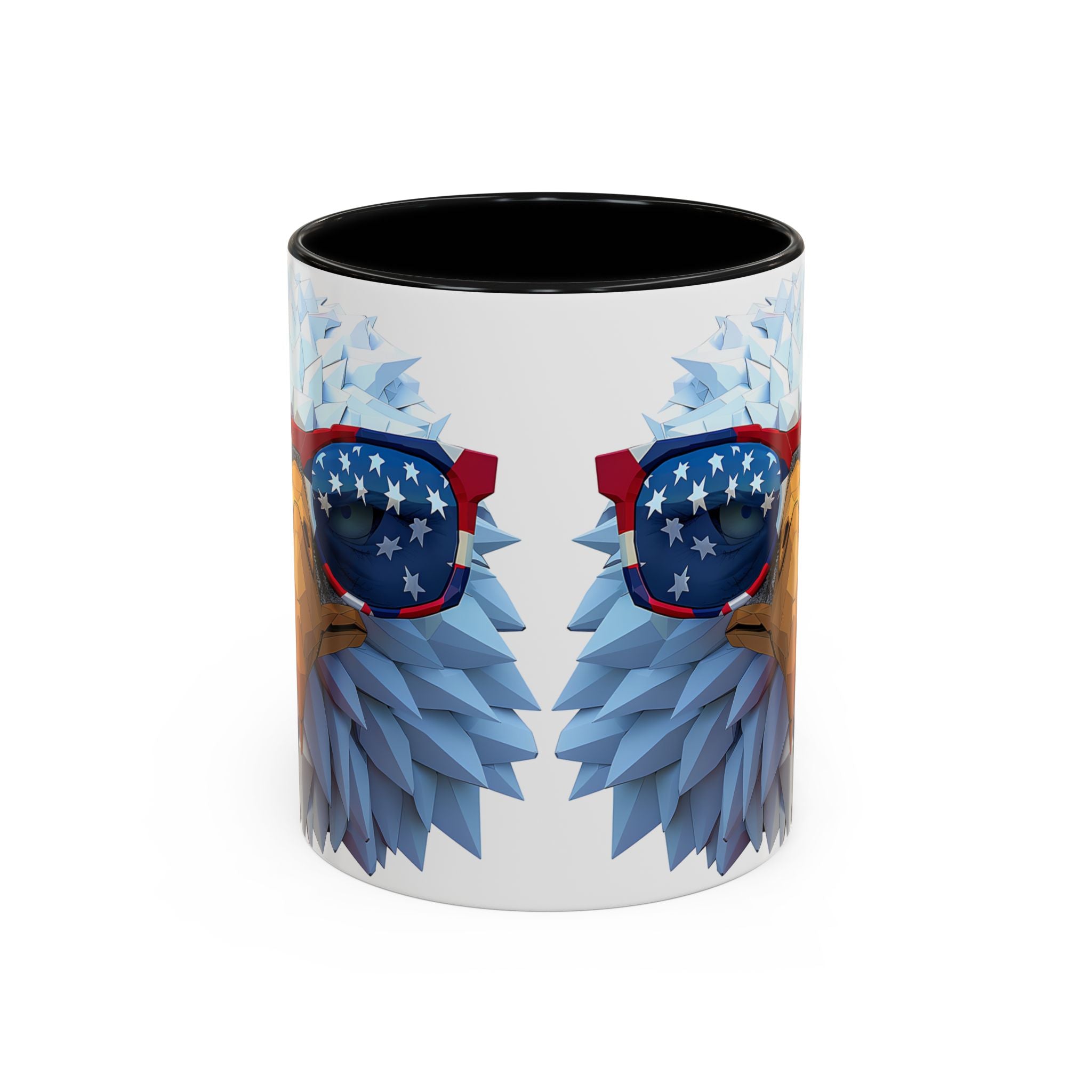 Patriotic Eagle Coffee Mug with American Flag Sunglasses