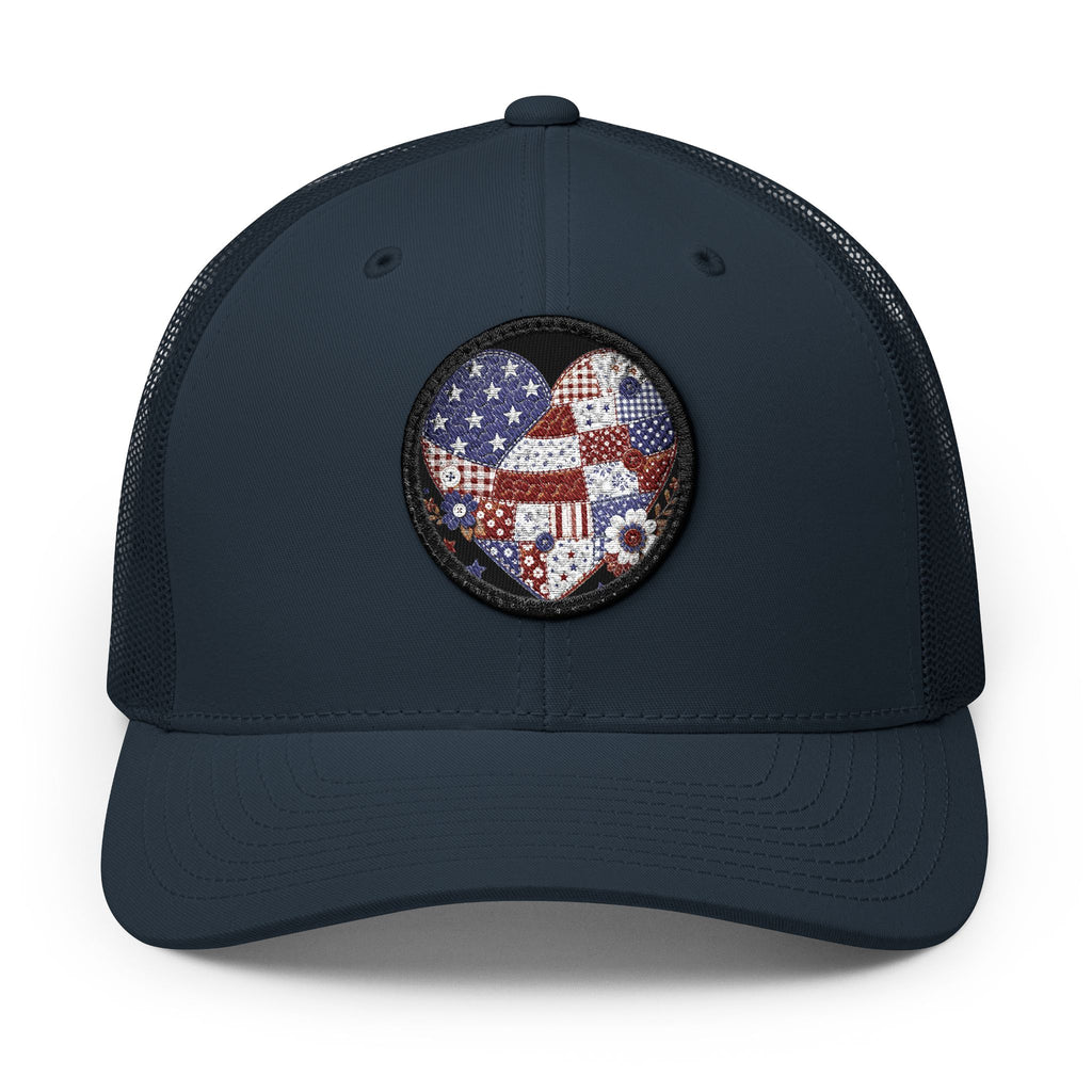 American Flag Patch Trucker Cap — Patriotic Snapback Hat
