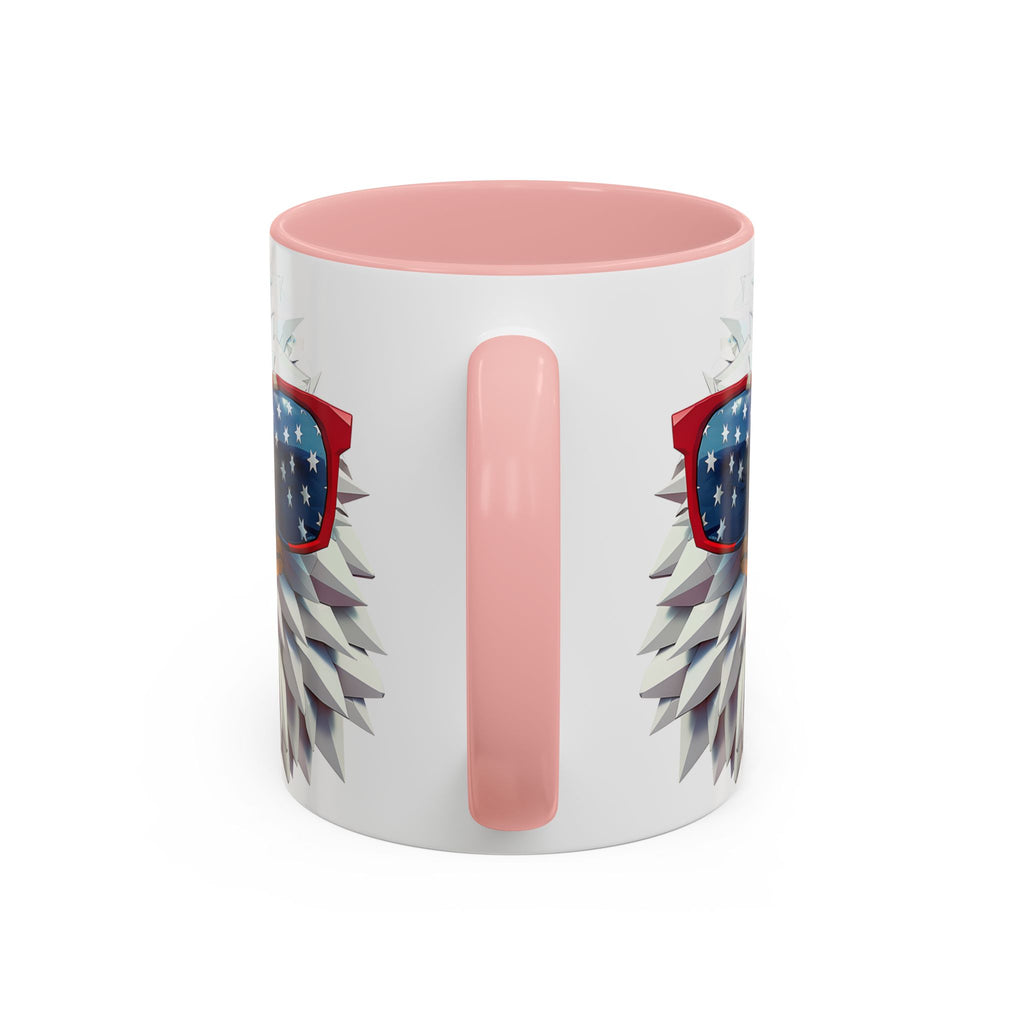 Patriotic Eagle Coffee Mug with American Flag Sunglasses