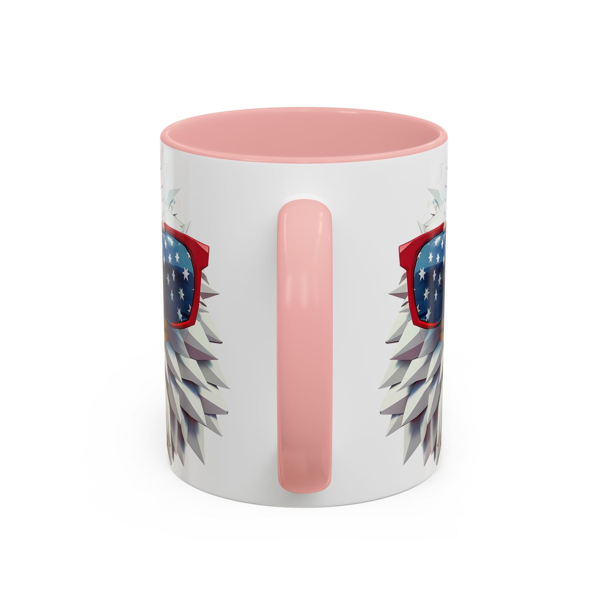 Patriotic Eagle Coffee Mug with American Flag Sunglasses