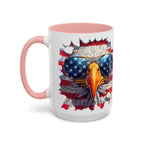 American Bald Eagle Accent Coffee Mug with Stars & Stripes