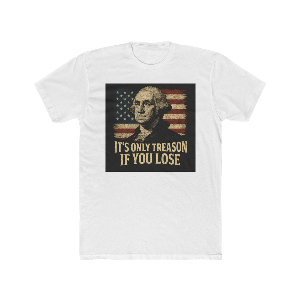 Graphic Tee Featuring Washington Portrait and Flag