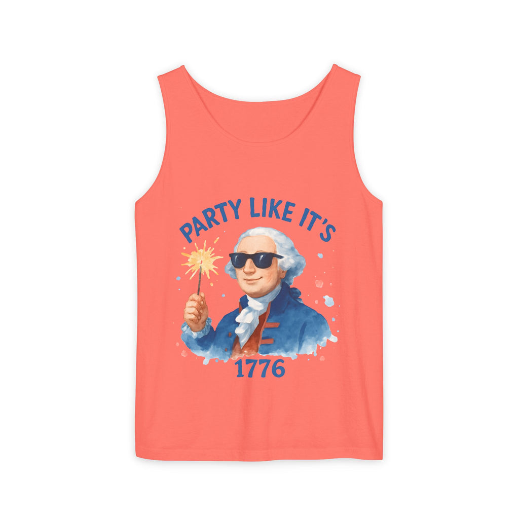 Party Like It's 1776 Tank Top — Patriotic George Washington Graphic