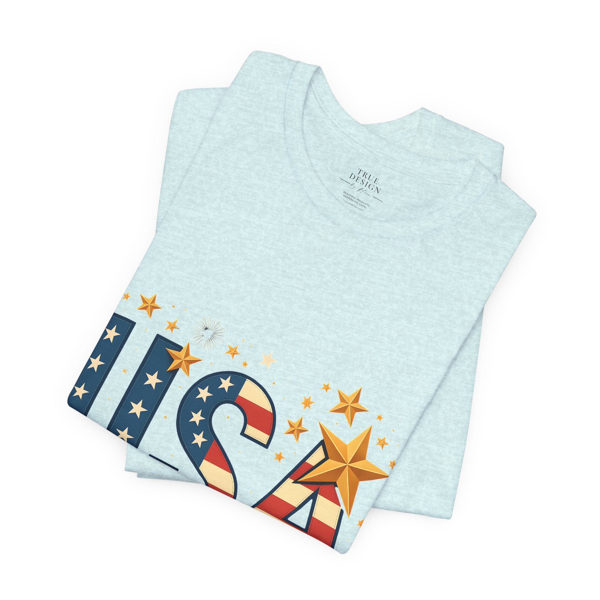 USA Flag Stars T-Shirt — Patriotic American Independence Day Tee