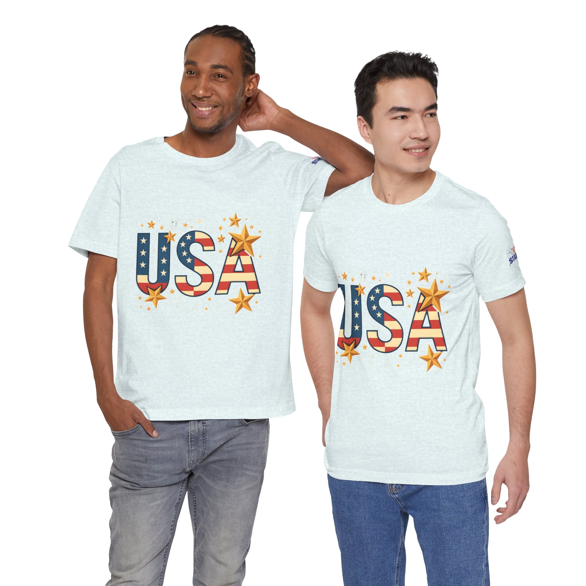 USA Flag Stars T-Shirt — Patriotic American Independence Day Tee