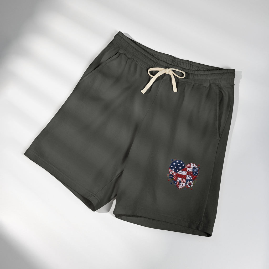 American Flag Heart Shorts for Summer Comfort