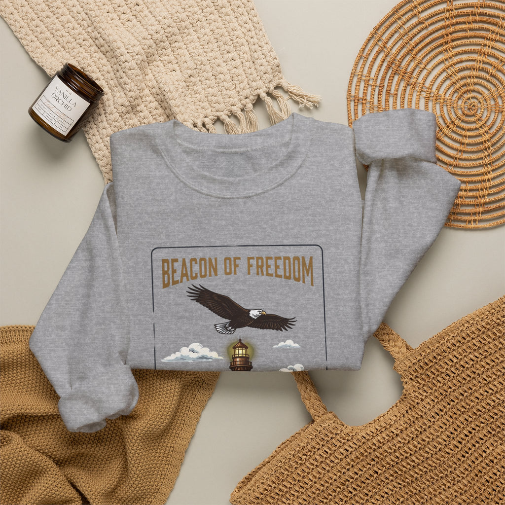 Beacon of Freedom Lighthouse Sweatshirt | 250th 4th of July Patriotic Milestone