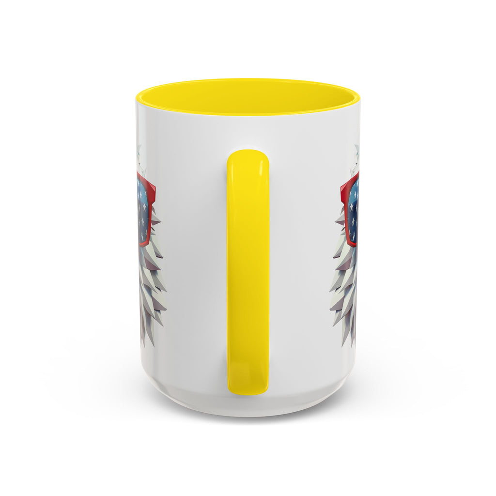 Patriotic Eagle Coffee Mug with American Flag Sunglasses