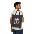 Patriotic Eagle Sunglasses Canvas Tote Bag