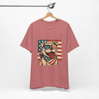 Dog's are Patriotic Too (American Flag, Funny 4th of July Shirt)