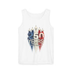 50 Years American Flag Castle Tank Top for Celebratory Wear