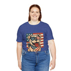 Dog's are Patriotic Too (American Flag, Funny 4th of July Shirt)