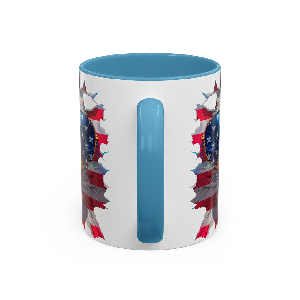 American Bald Eagle Accent Coffee Mug with Stars & Stripes