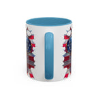 American Bald Eagle Accent Coffee Mug with Stars & Stripes