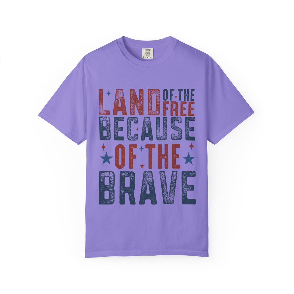 Patriotic T-Shirt: Land of the Free Because of the Brave
