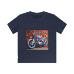Kids Motorcycle Tee Featuring American Flag Graphic