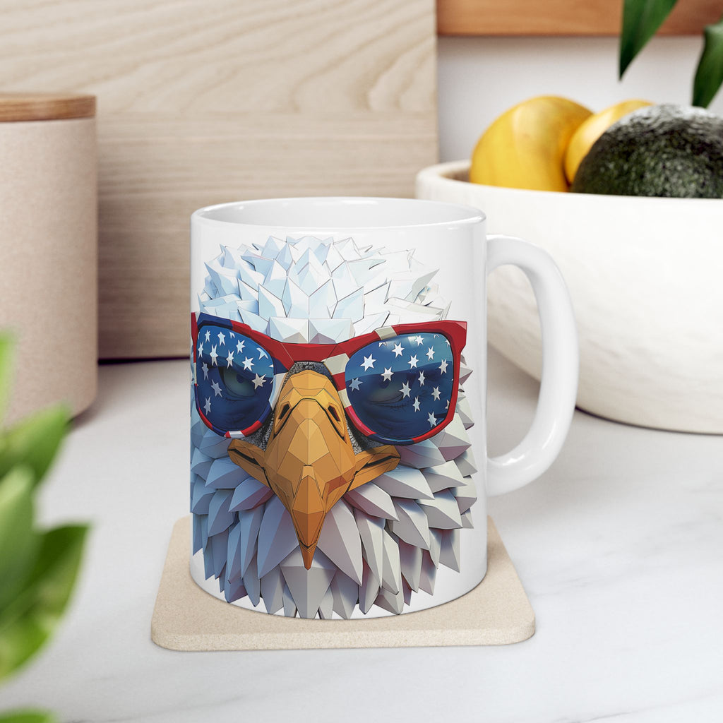 Eagle Sunglasses Ceramic Mug for Coffee Lovers