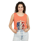 50 Years American Flag Castle Tank Top for Celebratory Wear
