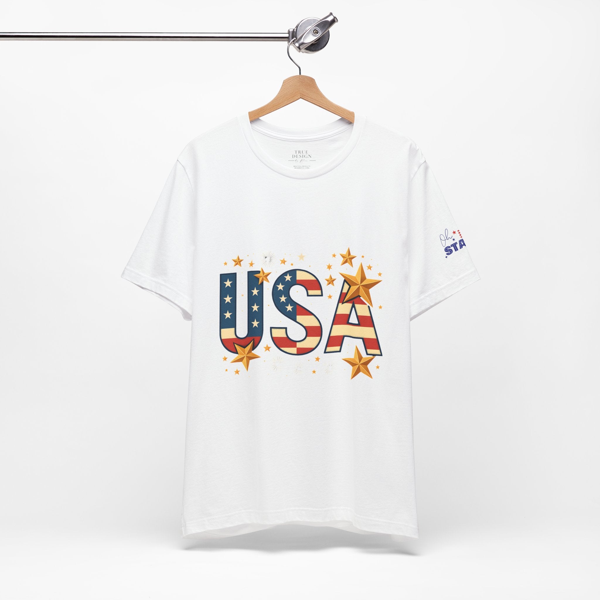 USA Flag Stars T-Shirt — Patriotic American Independence Day Tee