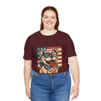 Dog's are Patriotic Too (American Flag, Funny 4th of July Shirt)