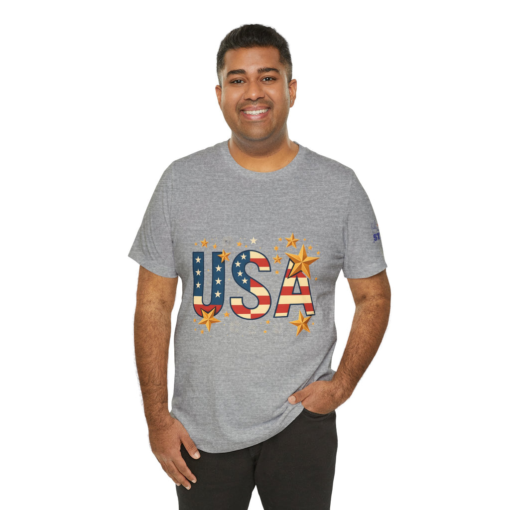 USA Flag Stars T-Shirt — Patriotic American Independence Day Tee