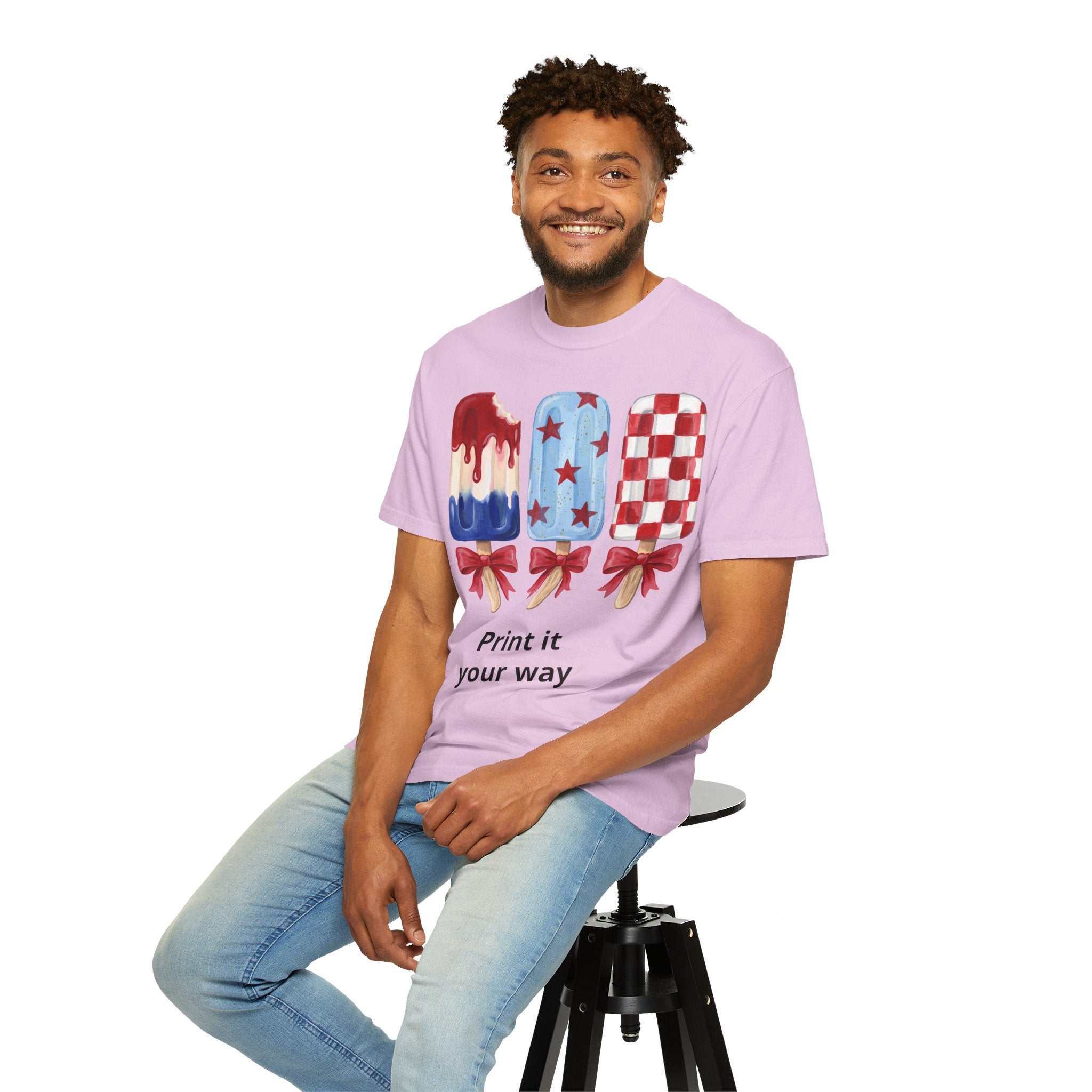 Patriotic Popsicle T-Shirt — Red, White & Blue Fourth of July Tee