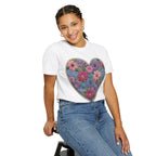 Floral Heart T-Shirt — Colorful Bouquet Heart Graphic (Print It Your Way)