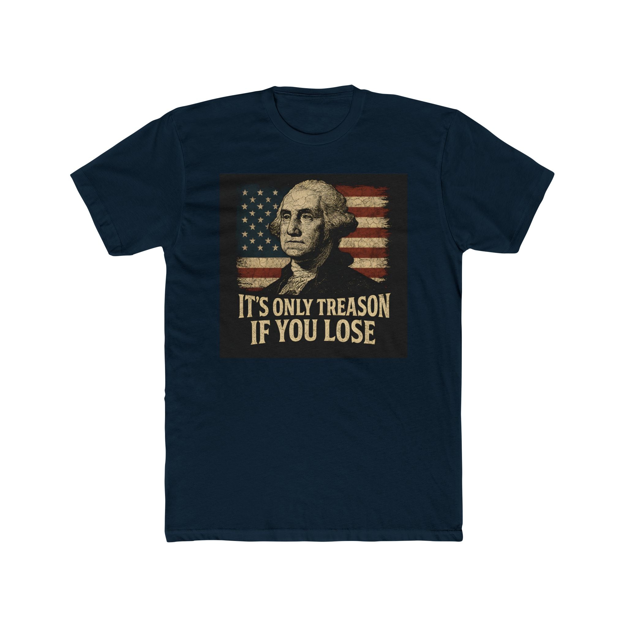Graphic Tee Featuring Washington Portrait and Flag