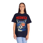 Meowica Cat T-Shirt — Patriotic American Flag Sunglasses Tee