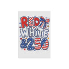 Patriotic Red White & 250 Garden Flag for Decor