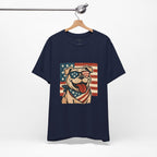 Dog's are Patriotic Too (American Flag, Funny 4th of July Shirt)