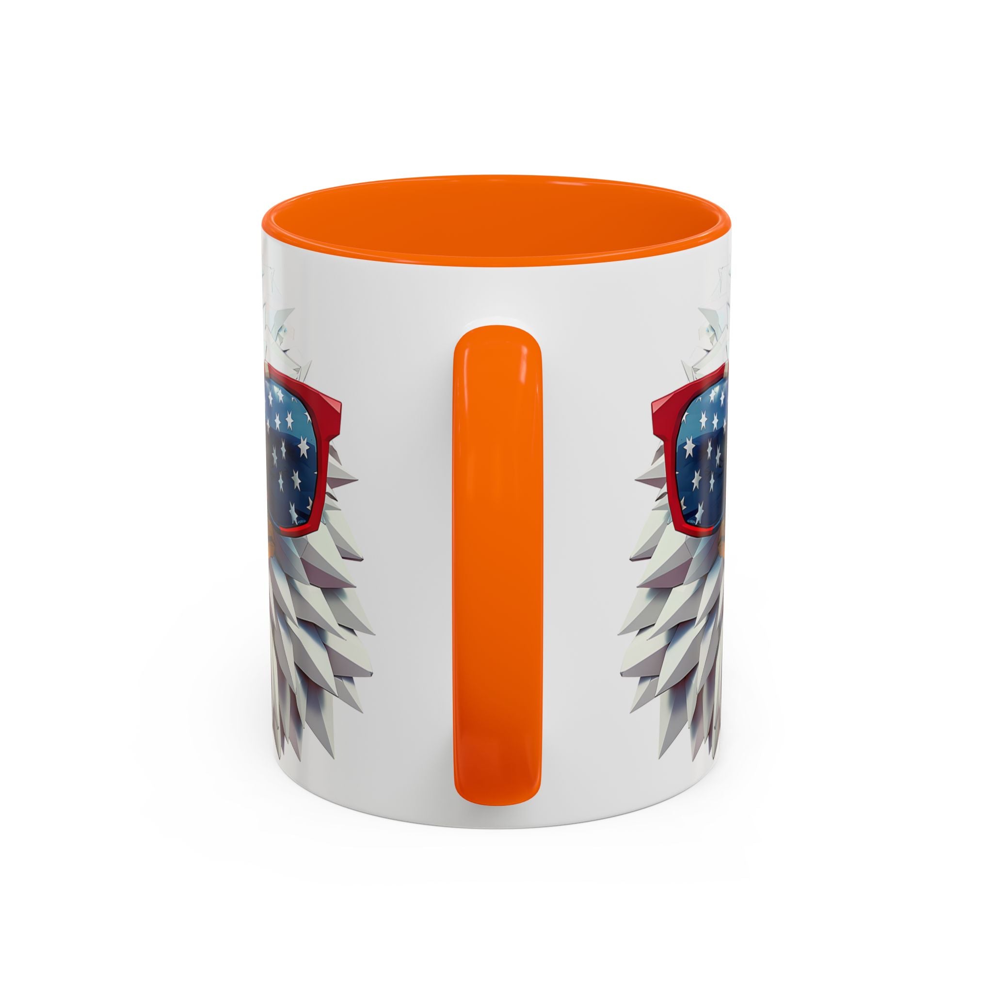 Patriotic Eagle Coffee Mug with American Flag Sunglasses