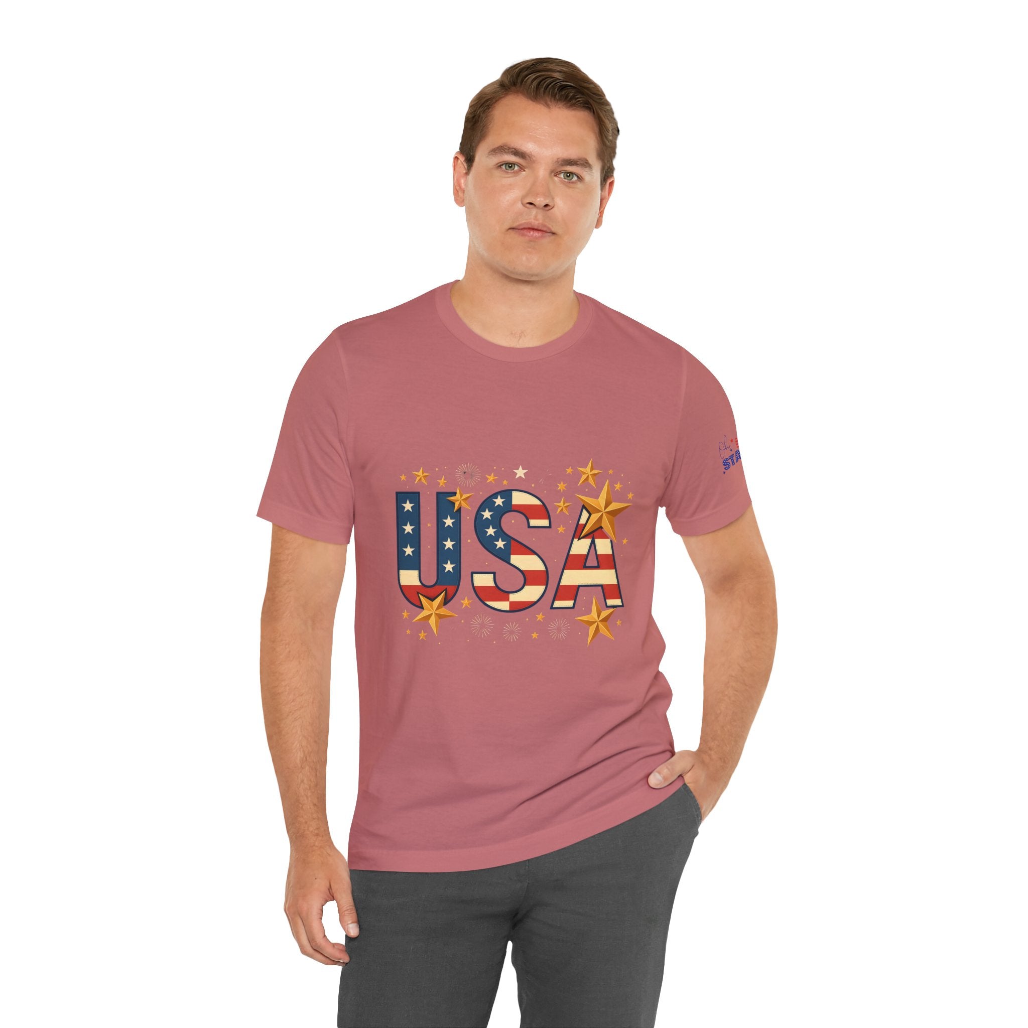 USA Flag Stars T-Shirt — Patriotic American Independence Day Tee