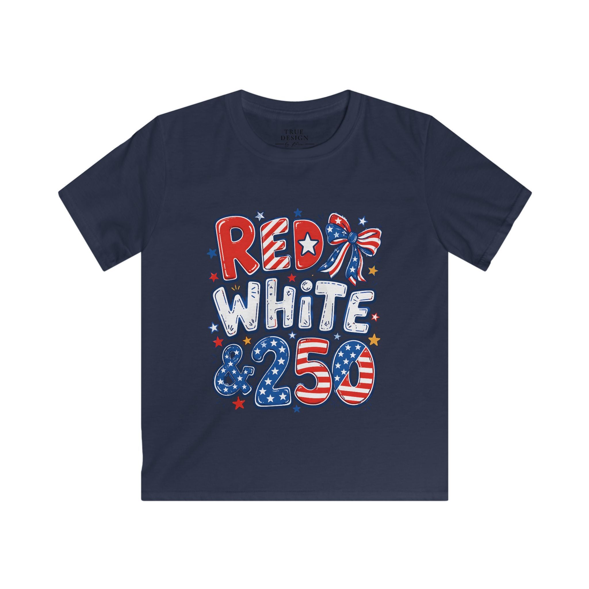 Kids Patriotic Fourth of July Shirt - Red White & 250 Tee