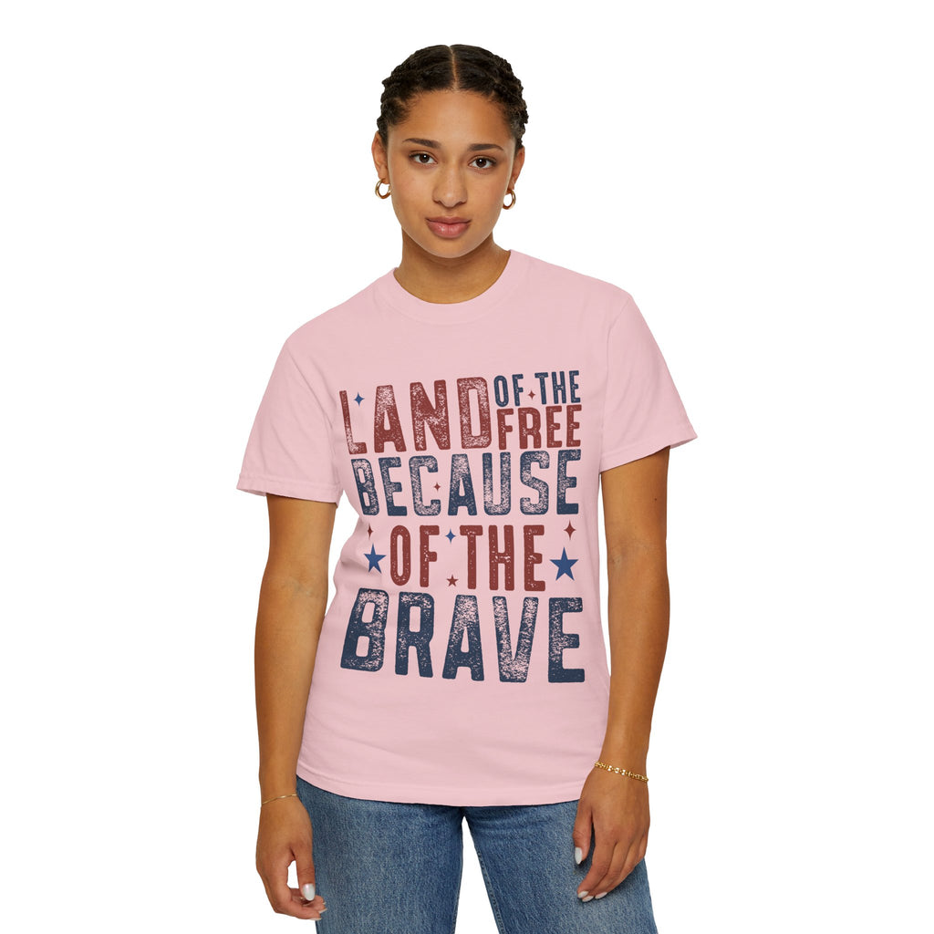 Patriotic T-Shirt: Land of the Free Because of the Brave