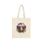 Patriotic Eagle Sunglasses Canvas Tote Bag