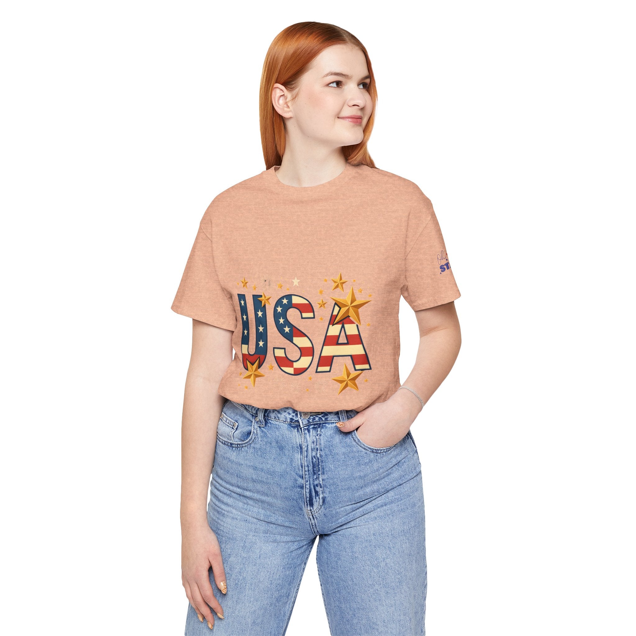 USA Flag Stars T-Shirt — Patriotic American Independence Day Tee