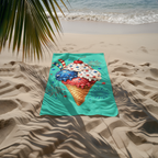 USA Patriotic Beach Towel — Red White & Blue Star Design for 4th of July