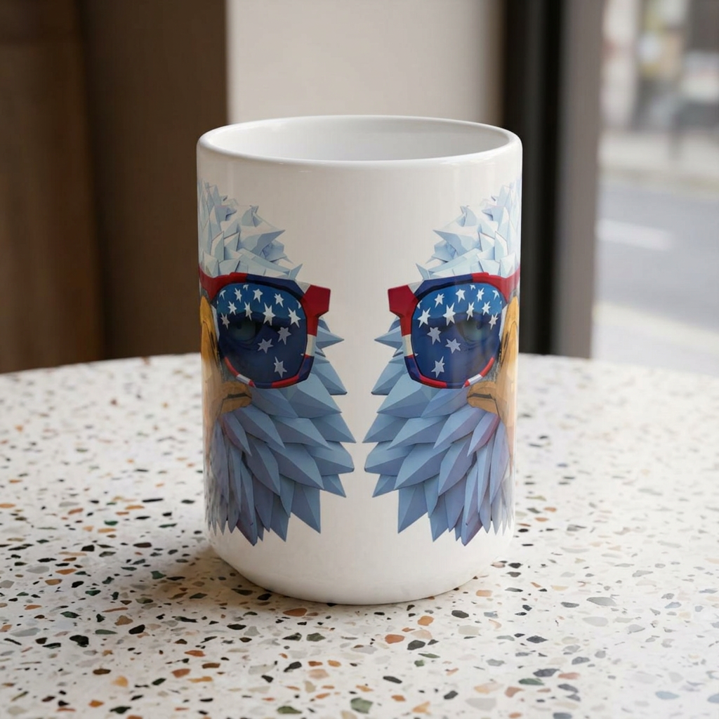 Eagle Sunglasses Ceramic Mug for Coffee Lovers