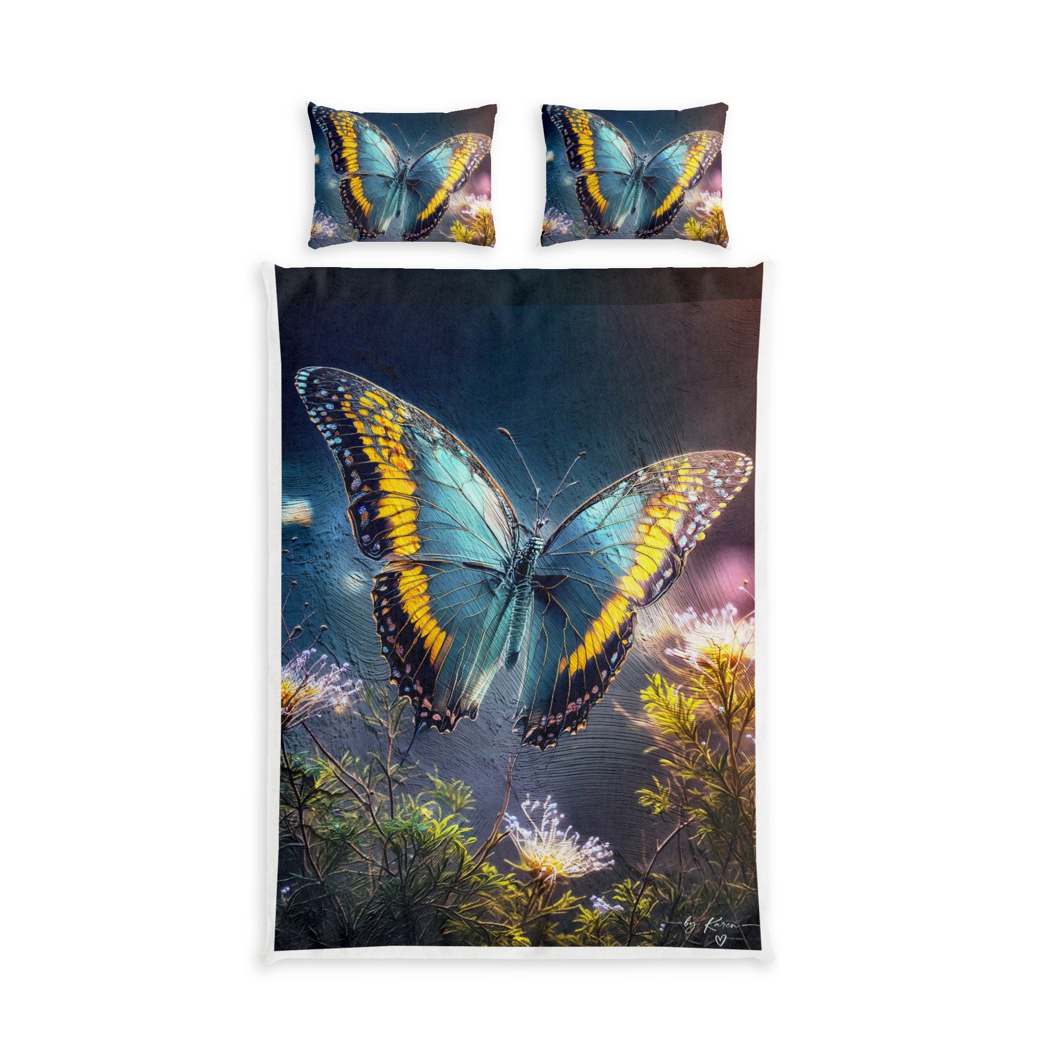 Butterfly Garden Cotton Bedding Set for Cozy Bedrooms