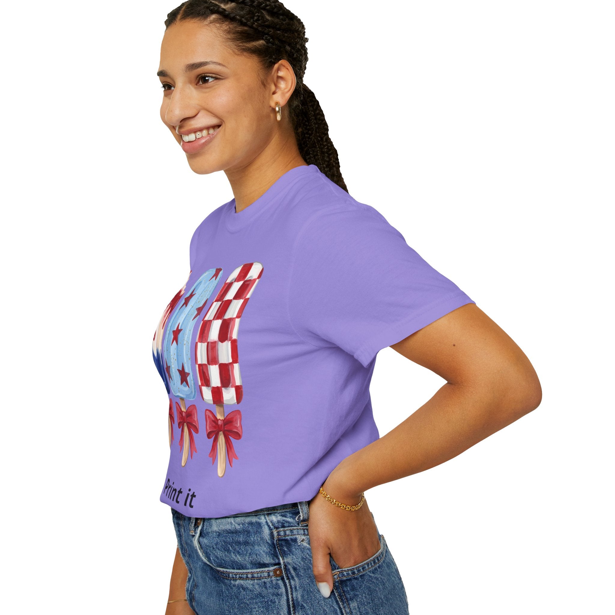 Patriotic Popsicle T-Shirt — Red, White & Blue Fourth of July Tee