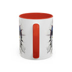 American Eagle Coffee Mug with USA Flag Accent Design