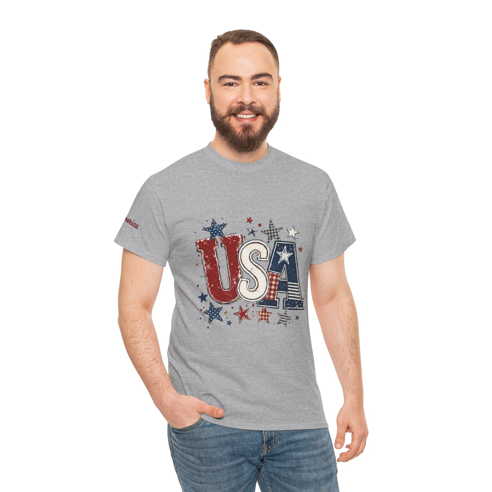 Patriotic USA Stars T-Shirt — Fourth of July American Flag Tee