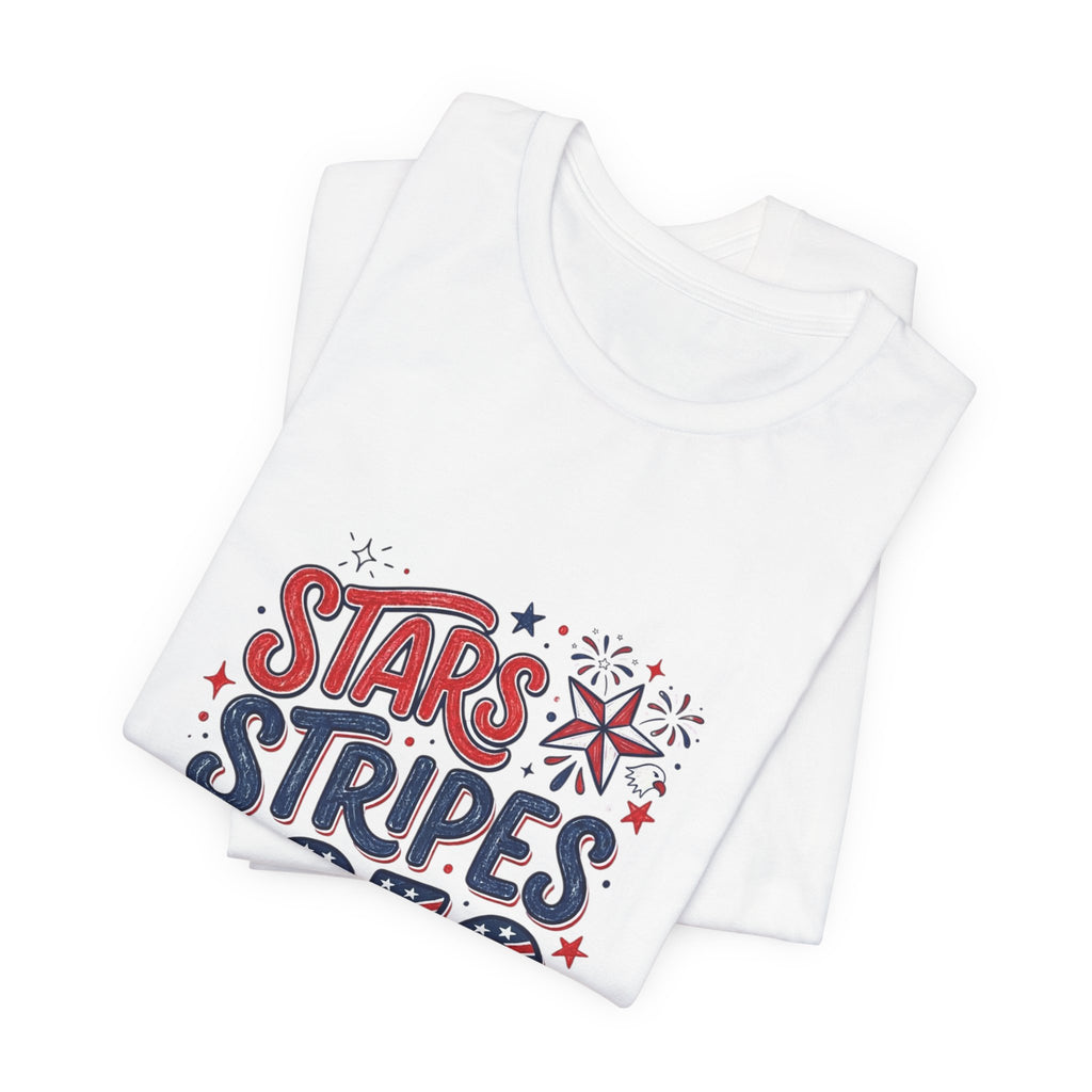 Stars Stripes & 250 Vibes T-Shirt | 250th Anniversary 4th of July Patriotic Tee