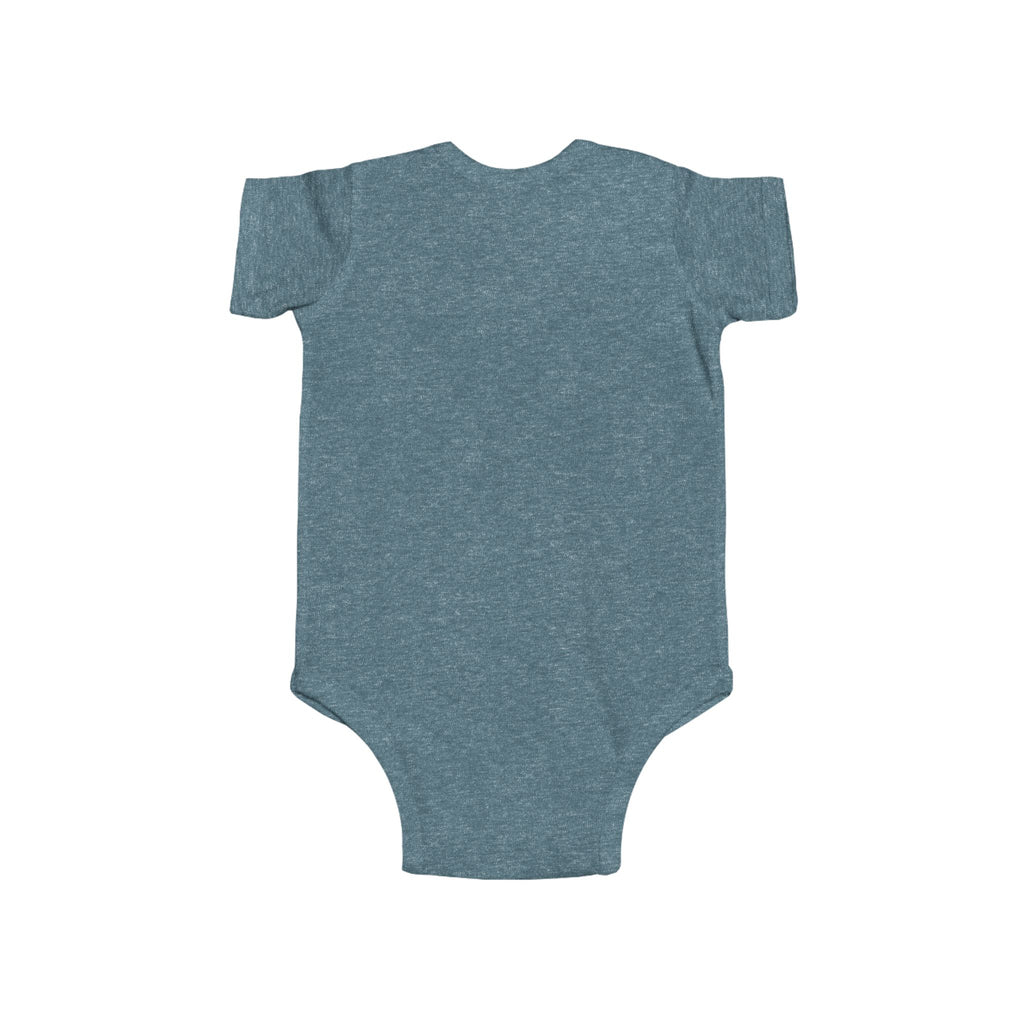 Elephant Print Infant Bodysuit with Floral Design