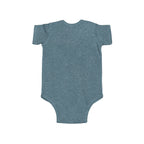 Elephant Print Infant Bodysuit with Floral Design